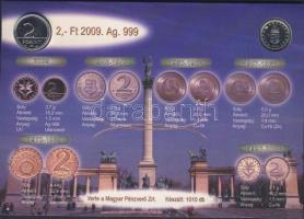 2009. 1Ft Ag + 2Ft Ag párban, utánveret emléklapon T:BU R! Csak 1010 db!