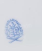 Herendi petrezselyem mintás porcelán bonbonnier, plasztikus rózsa díszítéssel. Kézzel festett, jelze...