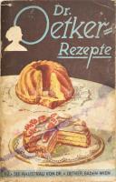 Oetker, August: Dr. Oetker-Rezepte. Für die Hausfrau von - - . Baden, é.n., Dr. A. Oetker. Egészoldalas, színes illusztrációkkal. Német nyelven. Kiadói tűzött papírkötés, viseltes, foltos borítóval, helyenként foltos borítóval, néhány lap összeragadt.