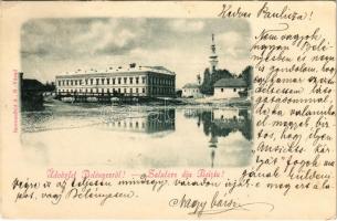 1899 (Vorläufer) Belényes, Beius; Főgimnázium. Sonnenfeld A. kiadása / school (EK)