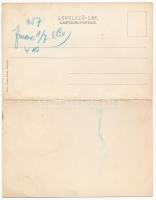 Fiume, Rijeka; látkép, híd, villamos. Divald Károly 482. sz. 2-részes kihajtható panorámalap / gener...