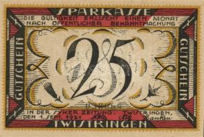 Német Birodalom / Weimari Köztársaság / Twistringen 1921. 25Pf + 50Pf + 75Pf 3 klf db, teljes sor T:I