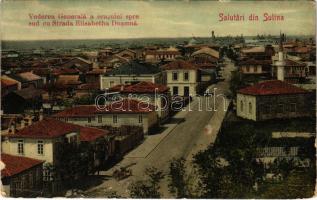 1910 Sulina, Vederea generala a orasului spre sud cu Strada Elisabetha Doamna / general view (tear)