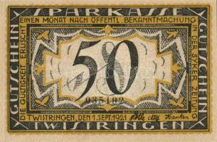 Német Birodalom / Weimari Köztársaság / Twistringen 1921. 25Pf + 50Pf + 75Pf 3 klf db, teljes sor T:...