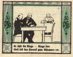 Német Birodalom / Weimari Köztársaság / Mülsen 1921. 50Pf (8x) 8 klf db, teljes sor T:I