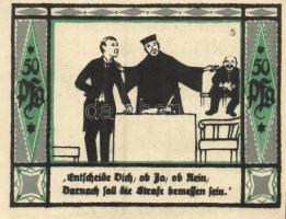 Német Birodalom / Weimari Köztársaság / Mülsen 1921. 50Pf (8x) 8 klf db, teljes sor T:I