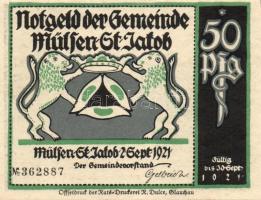 Német Birodalom / Weimari Köztársaság / Mülsen 1921. 50Pf (8x) 8 klf db, teljes sor T:I