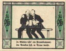 Német Birodalom / Weimari Köztársaság / Mülsen 1921. 50Pf (8x) 8 klf db, teljes sor T:I