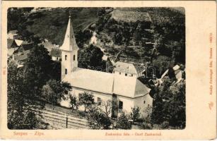 Zakárfalva, Zakaróc, Zsakaróc, Zakarovce (Szepes, Zips); templom, vasút. Feitzinger Ede 1902/12. 551 L. / church, railway