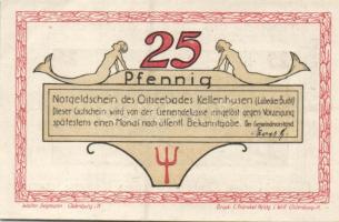 Német Birodalom / Weimari Köztársaság / Kellenhusen DN 25Pf + 50Pf + 75Pf + 100Pf 4 klf db, teljes s...