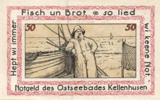 Német Birodalom / Weimari Köztársaság / Kellenhusen DN 25Pf + 50Pf + 75Pf + 100Pf 4 klf db, teljes s...