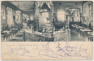 1916 Lugos, Lugoj; Otthon Kávéház belső, Salomon Zsigmond tulajdonos. Naschitz László fényképész / cafe interior (kis szakadás / small tear)