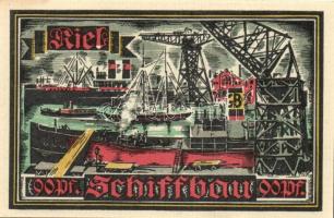 Német Birodalom / Weimari Köztársaság / Kiel 1921. 70Pf (2x) + 80Pf (2x) + 90Pf (2x) 6 klf db, telje...