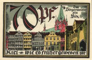 Német Birodalom / Weimari Köztársaság / Kiel 1921. 70Pf (2x) + 80Pf (2x) + 90Pf (2x) 6 klf db, telje...