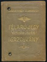 1908 Arcképes MÁV igazolvány bőr kötéssel