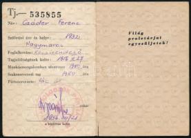 1956 MDP tagjelölti igazolvány