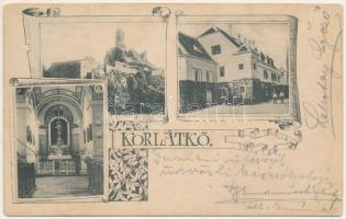 1905 Korlátkő, Czerova és Lészkó, Cerová; várrom, kastély, templom belső. Bediene dich allein / castle ruins, church interior. Art Nouveau, floral (fl)