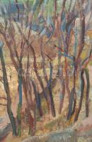 Szinte Gábor (1928-2012): Kora tavasz. Olaj, farost. 60x80 cm