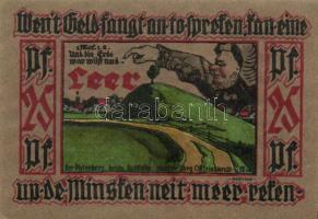 Német Birodalom / Weimari Köztársaság / Leer 1921. 25pf + 50Pf (2x) + 75Pf (2x) + 1M össz. 6 klf db, teljes sor T:I