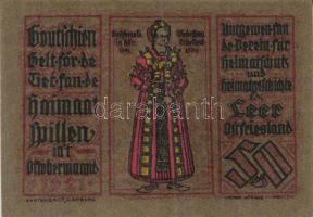 Német Birodalom / Weimari Köztársaság / Leer 1921. 25pf + 50Pf (2x) + 75Pf (2x) + 1M össz. 6 klf db,...