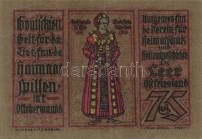 Német Birodalom / Weimari Köztársaság / Leer 1921. 25pf + 50Pf (2x) + 75Pf (2x) + 1M össz. 6 klf db,...