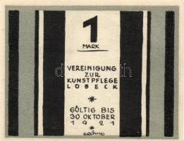 Német Birodalom / Weimari Köztársaság / Lübeck 1921. 50Pf + 75Pf + 1M 3 klf db, teljes sor T:I