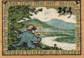 Német Birodalom / Weimari Köztársaság / Vlotho 1921. 10Pf + 25Pf + 50Pf 3 klf db, teljes sor T:I