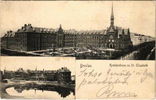 1905 Wroclaw, Breslau; Krankenhaus zu St. Elisabeth / hospital (fl)