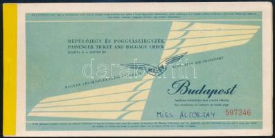 1962 MALÉV repülőjegy