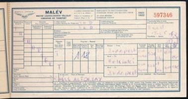 1962 MALÉV repülőjegy