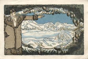 Német Birodalom / Weimari Köztársaság / Stammbach 1921. 25Pf + 50Pf + 75Pf + 99Pf 4 klf db, teljes s...