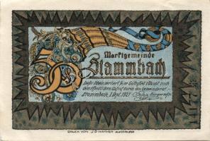 Német Birodalom / Weimari Köztársaság / Stammbach 1921. 25Pf + 50Pf + 75Pf + 99Pf 4 klf db, teljes s...