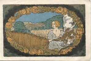 Német Birodalom / Weimari Köztársaság / Stammbach 1921. 25Pf + 50Pf + 75Pf + 99Pf 4 klf db, teljes s...