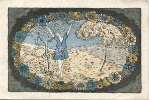 Német Birodalom / Weimari Köztársaság / Stammbach 1921. 25Pf + 50Pf + 75Pf + 99Pf 4 klf db, teljes s...