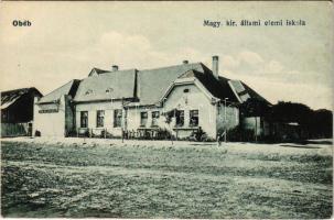 Óbéba, Óbéb, Beba Veche (Temes); M. kir. állami elemi iskola. Fogyasztási szövetkezet kiadása / elementary school (fl)