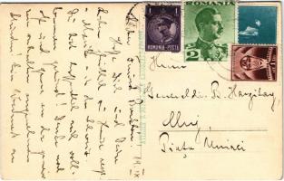 1935 Brassó, Kronstadt, Brasov; Piac tér, Strumpfkönig, Simon & Gross, Karl Essigmann, J.L. &amp...