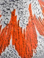 Kerezsi Gyöngyi Retro váza. Jelzett, hibátlan, m: 34 cm