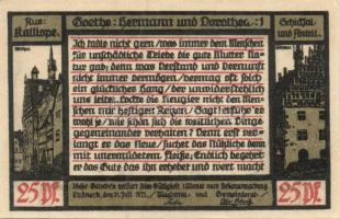 Német Birodalom / Weimari Köztársaság / Pößneck 1921. 25Pf (3x) + 50Pf (3x) + 75Pf (4x) össz. 10 klf...
