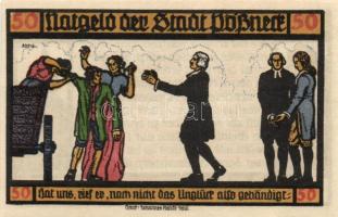 Német Birodalom / Weimari Köztársaság / Pößneck 1921. 25Pf (3x) + 50Pf (3x) + 75Pf (4x) össz. 10 klf...