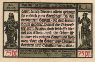 Német Birodalom / Weimari Köztársaság / Pößneck 1921. 25Pf (3x) + 50Pf (3x) + 75Pf (4x) össz. 10 klf...