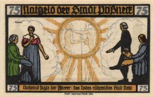 Német Birodalom / Weimari Köztársaság / Pößneck 1921. 25Pf (3x) + 50Pf (3x) + 75Pf (4x) össz. 10 klf...