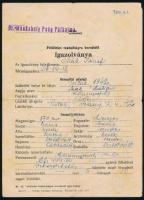 1965 Pálhalma, feltételes szabadságra bocsátott igazolványa