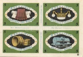 Német Birodalom / Weimari Köztársaság / Pößneck DN 20Pf (3x) + 25Pf (2x) + 75Pf (3x) össz. 10 klf db...