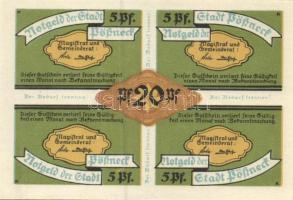 Német Birodalom / Weimari Köztársaság / Pößneck DN 20Pf (3x) + 25Pf (2x) + 75Pf (3x) össz. 10 klf db...