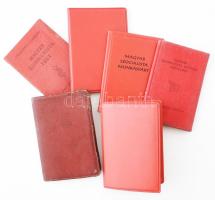 5 db párttagsági igazolvány (MKP, MDP, MSZMP, KISZ)