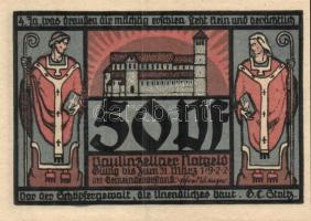 Német Birodalom / Weimari Köztársaság / Paulinzella 1922. 25Pf (2x) + 50Pf (4x) 6 klf db, teljes sor...