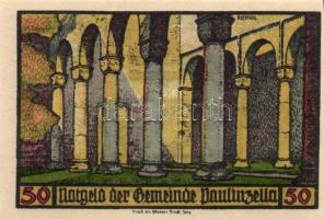 Német Birodalom / Weimari Köztársaság / Paulinzella 1922. 25Pf (2x) + 50Pf (4x) 6 klf db, teljes sor...