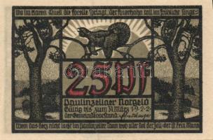 Német Birodalom / Weimari Köztársaság / Paulinzella 1922. 25Pf (2x) + 50Pf (4x) 6 klf db, teljes sor...