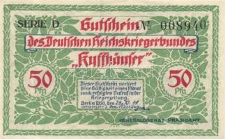 Német Birodalom / Weimari Köztársaság / Berlin Reiskriegerbund Kyffhäuser 1921. 50Pf (6x) 6 klf db, ...