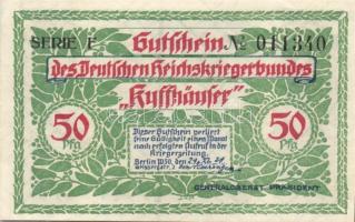 Német Birodalom / Weimari Köztársaság / Berlin Reiskriegerbund Kyffhäuser 1921. 50Pf (6x) 6 klf db, ...